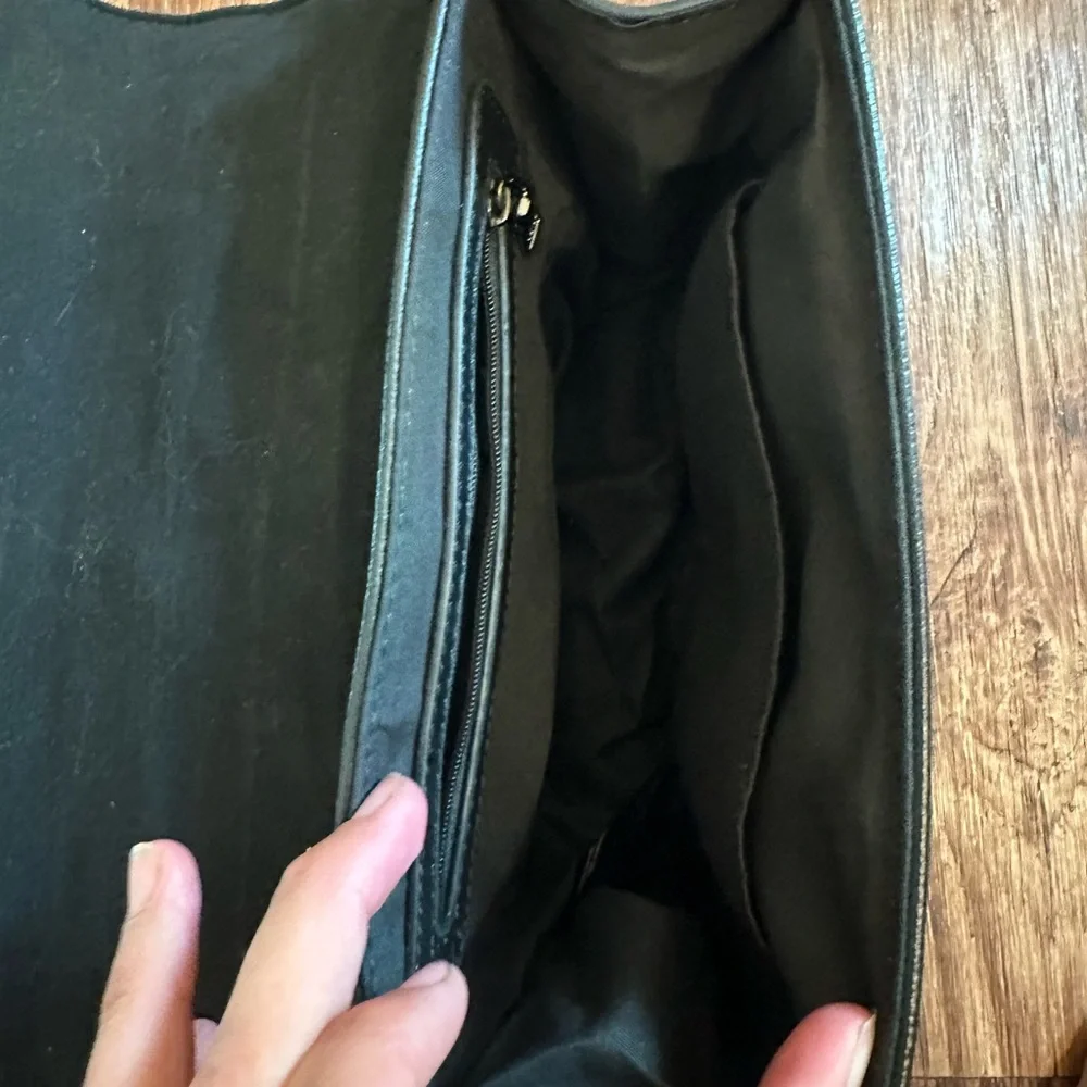 Badgley Mischka Black Studded Top-Handle Satchel NO LONG STRAP